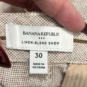 Banana Republic Linen Blend Sntage Style, Eco Friendly, Cotton, Twill, Drawst